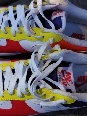 Nike Air Force 1 Low White, Red, Yellow, Green, & Orange with Ralph Lauren Hat